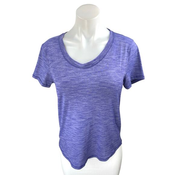 Lululemon Meant To Move Blue Short Sleeve Slim Fit Activewear Tee T-shirt Top 4 - Picture 1 of 3